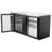 Avantco UBB-3G-HC 69" Black Counter Height Glass Door Back Bar Refrigerator with LED Lighting Main Thumbnail 3