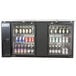 Avantco UBB-3G-HC 69" Black Counter Height Glass Door Back Bar Refrigerator with LED Lighting Main Thumbnail 5
