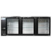 Avantco UBB-4G-HC 90" Black Counter Height Glass Door Back Bar Refrigerator with LED Lighting Main Thumbnail 4