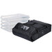ServIt Soft-Sided Sheet Pan Carrier, Black Nylon with 4 Half Size Bun Pans and Bun Pan Covers, 28" x 20" x 6" Main Thumbnail 2