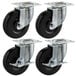 Cooking Performance Group 4 3/4" Plate Casters - 4/Set Main Thumbnail 1
