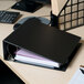 Universal UNV20706 Black Non-View Binder with 4" Slant Rings and Spine Label Holder Main Thumbnail 1