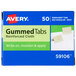 Avery 59106 1" x 13/16" Gray Reinforced Cloth Gummed Index Tabs - 50/Pack Main Thumbnail 2