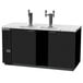 Beverage-Air DD68HC-1-B 1 Single and 1 Double Tap Kegerator Beer Dispenser - Black, (3) 1/2 Keg Capacity Main Thumbnail 1