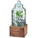Cal-Mil 3568-2-78 Mid-Century 2 Gallon Glass Beverage Dispenser with Walnut Base and Ice Chamber Main Thumbnail 1