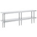 Advance Tabco ODS-15-132 15" x 132" Table Mounted Double Deck Stainless Steel Shelving Unit Main Thumbnail 1