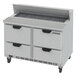 Beverage-Air SPED48HC-12-4 Elite Series 48" 4 Drawer Refrigerated Sandwich Prep Table Main Thumbnail 1