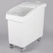 Baker's Mark 27 Gallon / 430 Cup White Slant Top Mobile Ingredient Storage Bin with Sliding Lid & Scoop Main Thumbnail 3