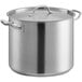 Vigor 32 Qt. Heavy-Duty Stainless Steel Aluminum-Clad Stock Pot with Cover Main Thumbnail 3