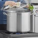 Vigor 32 Qt. Heavy-Duty Stainless Steel Aluminum-Clad Stock Pot with Cover Main Thumbnail 1