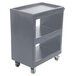 Cambro BC225191 Granite Gray Three Shelf Service Cart - 28" x 16" x 32 1/4" Main Thumbnail 2