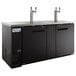 Avantco UDD-3-HC Black Kegerator / Beer Dispenser with (2) 2 Tap Towers - (3) 1/2 Keg Capacity Main Thumbnail 2