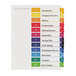 Avery 11196 Ready Index 12-Tab Multi-Color Table of Contents Divider Set - 6/Pack Main Thumbnail 2