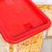 Choice 6 and 8 Qt. Red Square Polyethylene Food Storage Container Lid Main Thumbnail 6