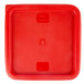 Choice 6 and 8 Qt. Red Square Polyethylene Food Storage Container Lid Main Thumbnail 3