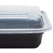Pactiv Newspring NC868B 28 oz. Black 6" x 8 1/2" x 1 1/2" VERSAtainer Rectangular Microwavable Container with Lid - 150/Case Main Thumbnail 7