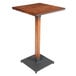 Lancaster Table & Seating 24" Square Antique Walnut Solid Wood Live Edge Bar Height Table Main Thumbnail 3