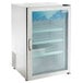 Avantco CRM-7-HC Stainless Steel Countertop Display Refrigerator with Swing Door - 4.1 Cu. Ft. Main Thumbnail 2