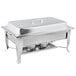 Choice 8 Qt. Folding Chafer with Stainless Steel Cover and Handle Main Thumbnail 2