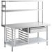 Regency Table-Mounted Aluminum Bun Pan Rack for 30" and 36" Wide Work Tables - 6 Pan Capacity Main Thumbnail 5