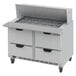 Beverage-Air SPED48HC-18M-4 48" 4 Drawer Mega Top Refrigerated Sandwich Prep Table Main Thumbnail 1