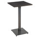 Lancaster Table & Seating 24" Square Solid Wood Live Edge Bar Height Table with Antique Slate Gray Finish Main Thumbnail 3