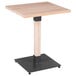 Lancaster Table & Seating 24" Square Solid Wood Live Edge Dining Height Table with Antique White Wash Finish Main Thumbnail 2