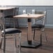 Lancaster Table & Seating 24" Square Solid Wood Live Edge Dining Height Table with Antique White Wash Finish Main Thumbnail 1