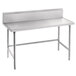 Advance Tabco Spec Line TVKS-302 30" x 24" 14 Gauge Stainless Steel Commercial Work Table with 10" Backsplash Main Thumbnail 1