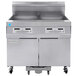 Frymaster 21814GF Oil Conserving 126 lb. Natural Gas 2 Unit Floor Fryer with SMART4U Lane Controls and Filtration System - 238,000 BTU Main Thumbnail 1