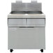 Frymaster MJ250 Natural Gas 2 Unit 50 lb. Floor Fryer with Millivolt Controls - 244,000 BTU Main Thumbnail 1