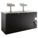 Avantco UDD-3-HC (2) Four Tap Kegerator Beer Dispenser - Black, (3) 1/2 Keg Capacity Main Thumbnail 3