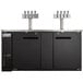 Avantco UDD-3-HC (2) Four Tap Kegerator Beer Dispenser - Black, (3) 1/2 Keg Capacity Main Thumbnail 5