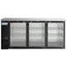 Avantco UBB-378-G-HC 79" Black Counter Height Glass Door Back Bar Refrigerator with LED Lighting Main Thumbnail 4