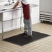 Choice 3' x 5' Black Rubber Anti-Fatigue Floor Mat with Beveled Edge - 1/2" Thick Main Thumbnail 1
