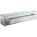 Avantco CPT-71 71" Countertop Refrigerated Prep Rail with Sneeze Guard Main Thumbnail 2