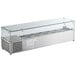 Avantco CPT-60 59" Countertop Refrigerated Prep Rail with Sneeze Guard Main Thumbnail 3