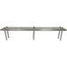 Advance Tabco TS-12-132 12" x 132" Table Mounted Single Deck Stainless Steel Shelving Unit - Adjustable Main Thumbnail 1