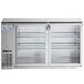 Avantco UBB-60-GT-G-S 60" Stainless Steel Underbar Height Narrow Glass Door Back Bar Refrigerator with Galvanized Top and LED Lighting Main Thumbnail 4