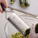 Mercer Culinary M35410 MercerGrates™ 11 1/2" Stainless Steel Extra Coarse Grater with Santoprene Handle Main Thumbnail 1