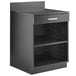 Lancaster Table & Seating 24" Black Waitress Station with Drawer and Adjustable Shelf Main Thumbnail 2