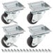 Avantco 178A2PCKIT4 2 1/2" ADA Height Swivel Plate Casters with Mounting Hardware   - 4/Set Main Thumbnail 1