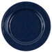 Crow Canyon Home K20NVY Stinson 10 1/4" Navy Speckle Wide Rim Enamelware Plate Main Thumbnail 1