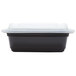 Pactiv Newspring NC-818-B 12 oz. Black 4 1/2" x 5 1/2" x 1 3/4" VERSAtainer Rectangular Microwavable Container with Lid - 150/Case Main Thumbnail 6