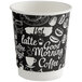 Choice 8 oz. Coffee Break Print Smooth Double Wall Paper Hot Cup - 25/Pack Main Thumbnail 3