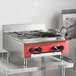 Avantco Chef Series CAG-R-4-24 24" 4 Burner Gas Countertop Range - 100,000 BTU Main Thumbnail 1