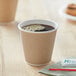 Choice 8 oz. Double Wall Ripple Kraft Paper Hot Cup - 25/Pack Main Thumbnail 1