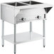 ServIt EST-2WS Two Pan Sealed Well Electric Steam Table with Adjustable Undershelf - 120V, 1000W Main Thumbnail 2