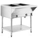 ServIt GST-2WE-NG Two Pan Open Well Natural Gas Steam Table with Undershelf - 7000 BTU Main Thumbnail 2