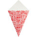 Carnival King 20 oz. Square Savory Printed Cardboard Fry Cone - 100/Pack Main Thumbnail 4